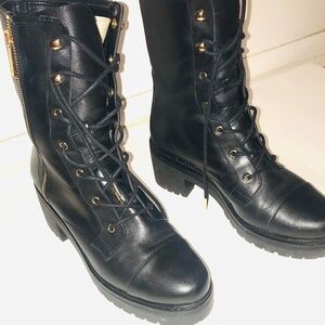 MICHAEL KORS Women's Anaka Lace-Up Zip Combat Boots Sz 9.5 Y2K/90's Grunge Style